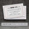 Admit One Tickets