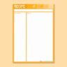 Orange Love Sick Printable Recipe Page Template (Letter Size)