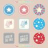 Fourth of July Cupcake Toppers