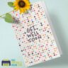Get well soon card with polka dots