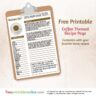 Coffee Themed Recipe Page