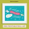 Covid free Christmas wall art (US letter)