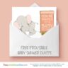 Printable Elephant Baby Shower Invitation