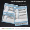 Blue Check Recipe Template Pages (US Letter)