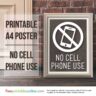 No Cell Phone Use Poster