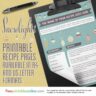 Snowlights Recipe pdf Template (A4)