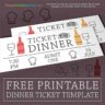 Dinner Ticket Template