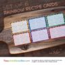 Rainbow Zig Recipe Cards (4x6)