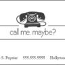Black and White Call Me Maybe Cards