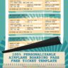 Airplane Boarding Pass Template