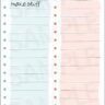 Dual Purpose Printable List Template