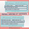 Snowflakes Christmas Gift Certificate