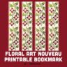 Free Floral Art Nouveau Printable Bookmark