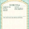 Drinks Bottle 4x6 Recipe Card Template