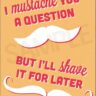 Mustache You a Question Mustache Card