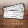 Baby Shower Diaper Raffle Tickets