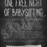 One Free Night of Babysitting Voucher