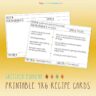 Sketched Diamond Printable Homemade Recipe Cards