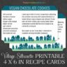 Village Silhouette 4x6 Recipe Cards