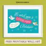 Covid free Christmas wall art (A4)